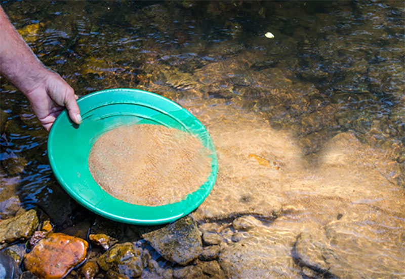 Panning for a Gold in a Remote California River