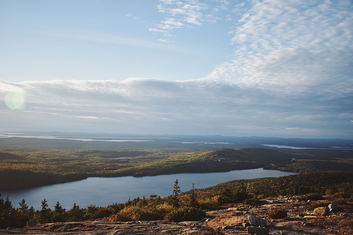 View from Cadillac Mountain in Glacier National Park, Maine